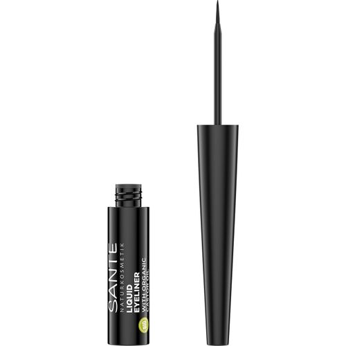 Sante Naturkosmetik Liquid Eyeliner 01 Black, Liquid Eyeliner in Black, Fine Special Felt Tip, Natural Make-up, Vegan 3.5 ml
