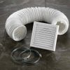 Bathroom Vent Kit For Wall Mounted Ventilation Fans | Extractor Accessory | White