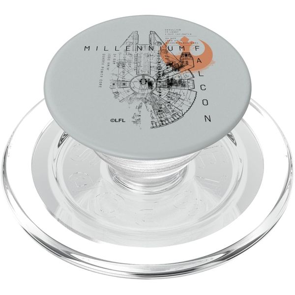 Star Wars Millennium Falcon Schematic PopSockets PopGrip for MagSafe