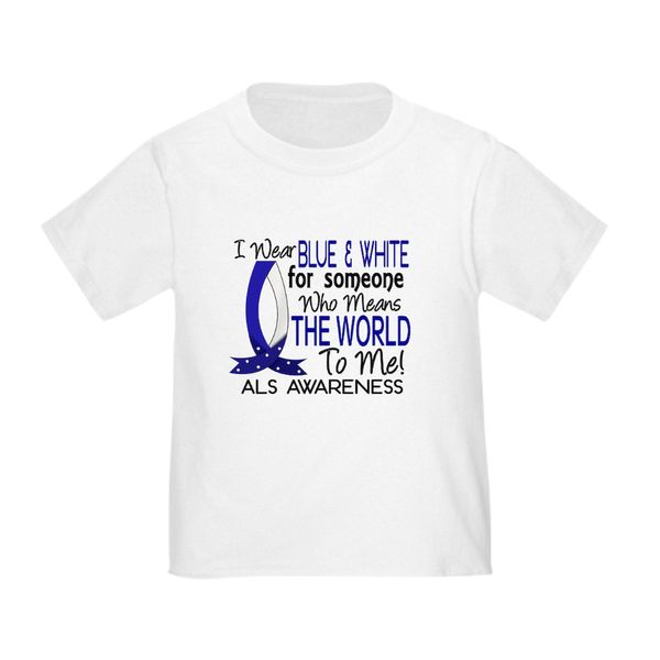 CafePress Means World to Me 1 ALS Shirts Toddler T Shirt Cute Toddler T-Shirt, 100% Cotton White