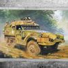 1/72 Scale US Military M3A1 Halftrack Assembly Kit