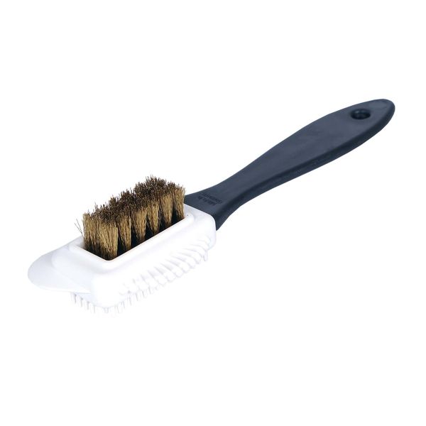 Kaps Quality Nubuck And Suede Multifunctional 4-Sided Cleaning Shoe Brush, Brass Bristle, Cleans And Gives Perfect Nap