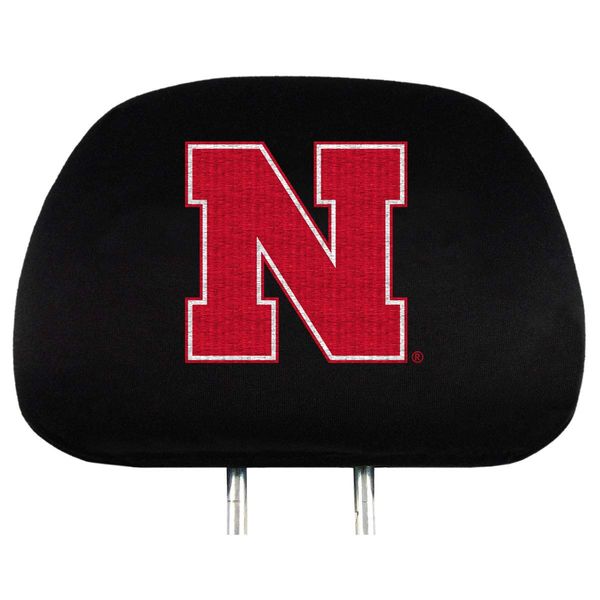 University of Nebraska Head Rest Cover Set