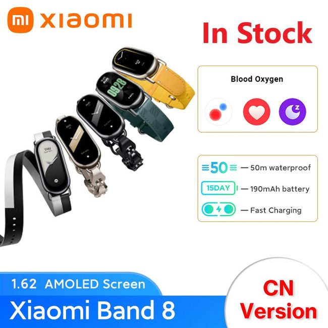 Xiaomi Mi Band 8 Smart Bracelet 1.62“ AMOLED Screen Heart Rate