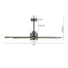 5Blade 52Inch LED Standard Ceiling Fan with Remote Control and Light Kit