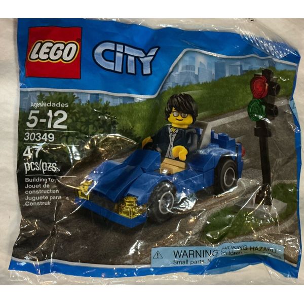 LEGO  City Blue Sports Car Polybag Set 30349 Stocking Stuffer New