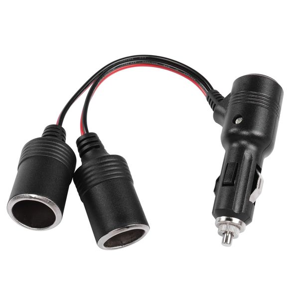 Car Cigarette Lighter Splitter - 2-Way Car Cigarette Lighter Multi Socket Adapter with Waterproof Cap, 12V/24V Cigarette Lighter Adapter for Cars, Trucks, and Vans