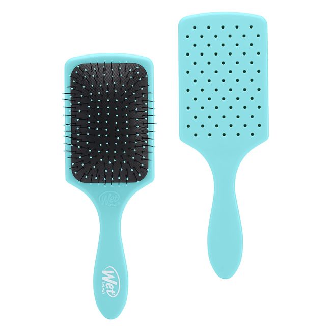 WetBrush Paddle Detangler mit HeatFlex-Borsten und Aquavents zum Trocknen, breitere Oberfläche, entwirrt das Haar mit Leichtigkeit, geeignet für alle Haartypen, Aqua