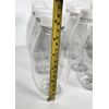 12 Pack Oval Clear Plastic Soap Dispenser Squeese Bottles w/ Caps.