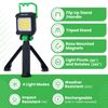 LitezAll 2000 Lumen Rechargeable Work Light with Stand – Tripod Light, Tower Light, Work Lights on Stand with UV Mode, Adjustable Folding Base