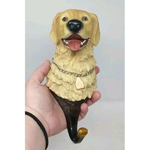 Dog Leash Holder Labrador Retriever Dog Heavy Resin 8" Hook