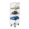 Stacking Wagon, Living Wagon, Sanitary Wagon 4 Tiers (Black)