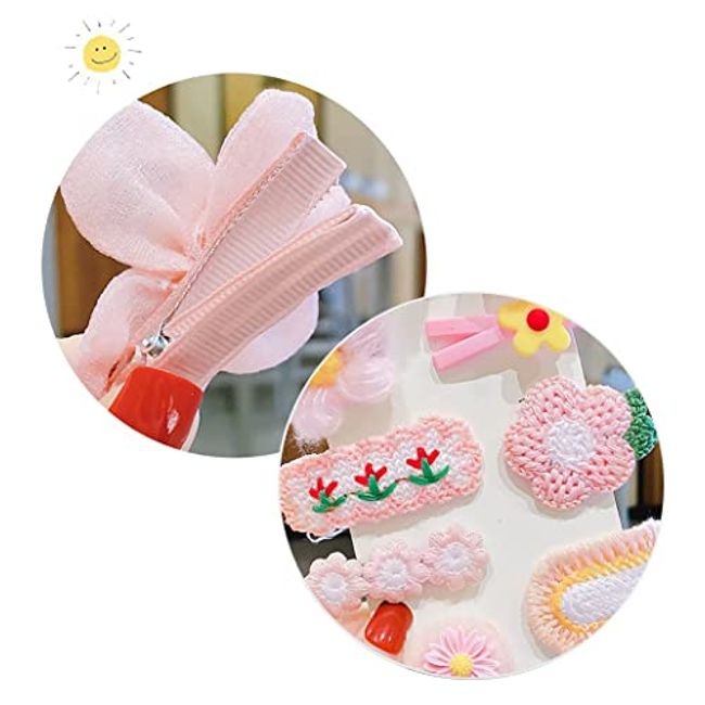 Children Sweet Flower Bowknot ornament Hair Clips Baby Girls