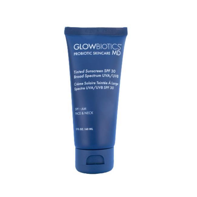 Glowbiotics Tinted Reef-Safe Sunscreen SPF 30: Non-Greasy, Breathable, Daily Broad Spectrum UVA/UVB Mineral Formula, 2 Fl Oz