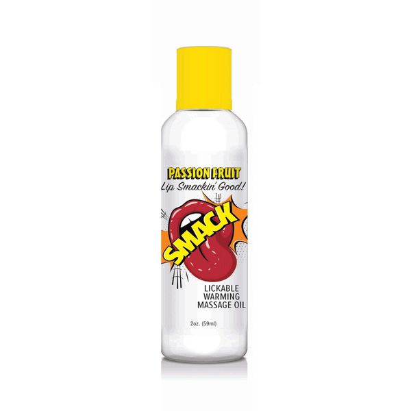 Smack Warming and Lickable Massage Oil - Passion Fruit 2 Oz