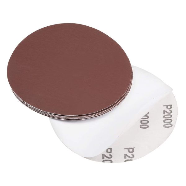 sourcing map 6" PSA Sanding Discs 2000 Grit Self Stick Aluminum Oxide Sandpaper for Random Orbital Sander Wood Metal Auto Dry Polishing 10pcs