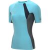 Body Glove Women's Performance Short Arm Rashguard, Blue/Gray, Large