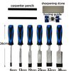 10Pcs Wood Carving Hand Chisel Tool Set in Storage Box, Professional Woodworking/Carpentry Gouges Wood Carving Chisels with Wood Handles