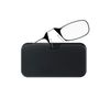 ThinOptics Reading Glasses 2.00 Black Frames With Universal Pod Compact Case - Ultra-light Foldable Rectangular Glasses - Clip-on Nose - 2.00 Strength With Flex-Fit Technology
