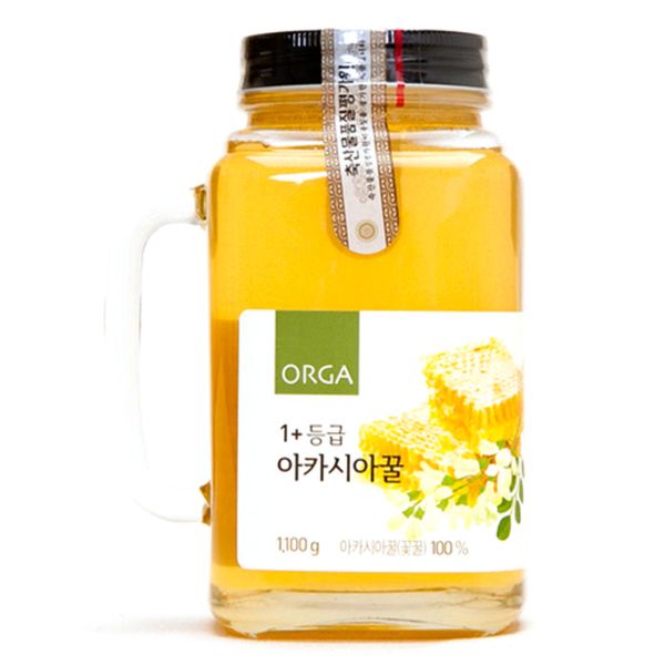 ORGA 1+ Grade Acacia Honey, 500g, 1ea