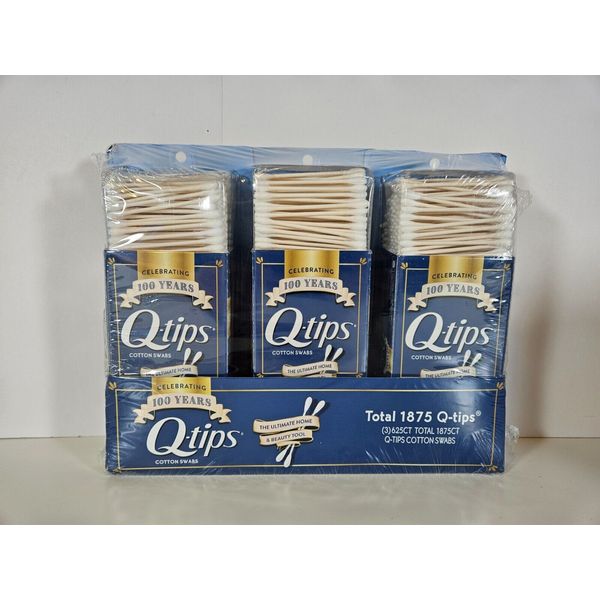 Q-tips Cotton Swabs 1875-ct (3 Packs Of 625 Each)