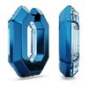 Swarovski Lucent hoop earrings, Octagon shape, Small, Blue