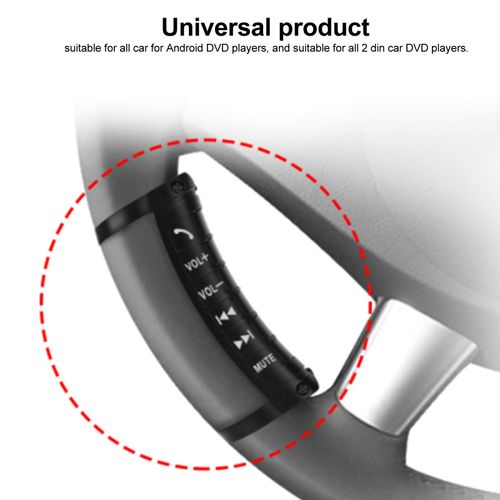 Steering Wheel Button, Universal Multifunction Steering Wheel Button Remote Control Navigation 2 Din DVD Controller