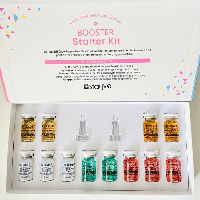 Stay Korean Cosmetics BB Cream Glow Starter Kit Whitening Brightening Foundation Microneedle Treatment Makeup Concealer