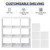 9 Cube Storage Organizer Wooden Bookcase Bookshelf W/Removable Back Panels White