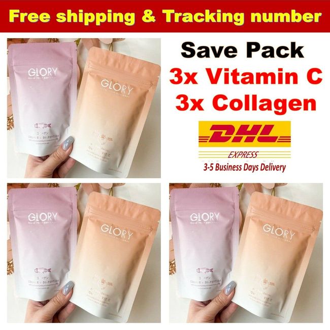 Set 3x Vitamin C Glory Collagen Di Peptide Tomato Brigthen Skin Radiance