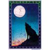 Wolf Howling at the Moon – Window Sticker / Decal (4.5" X 6.5")
