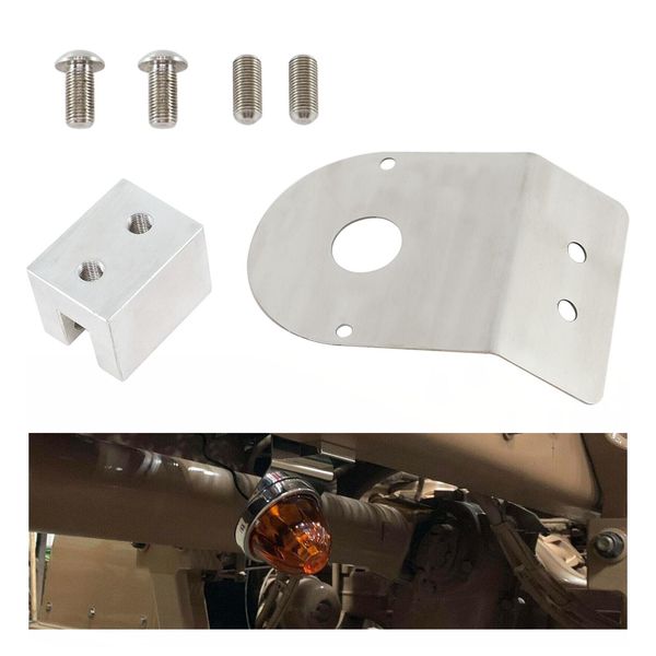Universal Watermelon Light Mounting Bracket Under Frame Angled Stainless Steel - Without Light
