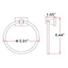 Design House 533091 Millbridge Classic Towel Ring, Polished Chrome