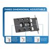 Cabinet Hinges Silent Buffer Adjustable Hidden Door Hinge Full Overlay for Door