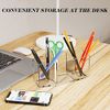 OWAYOTO Makeup Brush Holder Clear Organizer Acrylic Cosmetic Brushes Cosmetic Storage Pen Holder Eyeliners Eyebrow Pencil Display Case with 3 Slots