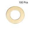 sourcing map 100Pcs 4mm x 8mm x 0.5mm Copper Flat Washer for Screw Bolt