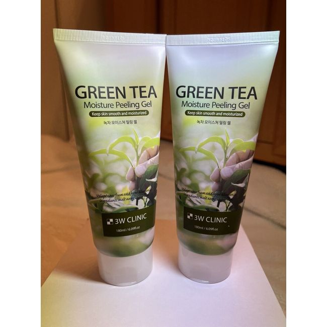 2X 3W CLINIC] Green Tea Moisture Peeling Gel - 180mlX2