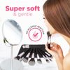15pc Makeup Brush Set, Black & Silver with Black Bag