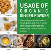 Organic Natural Ground Ginger Root Powder Container USDA Certified Non-GMO 1LB