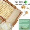 VinBee 4 PCS Natural Shower Loofah Sponge Skin Cleansing Skin Exfoliation Body Back Scrubber for Bathing and Back Caring Spa 4 inch