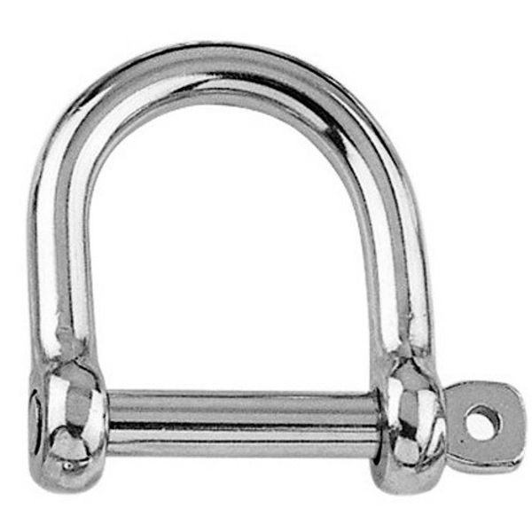 10mm Wide Dee Shackle - A4 (Marine Grade) Stainless - 1 Pack