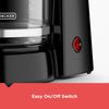 12-Cup Coffee Maker - Easy On/Off, Non-Drip Carafe, Removable Filter, Black