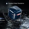 whoobell Denture Cup，Retainer Case,Cute Night Mouth Guard Box Holder, Storage Soak Container with Strainer basket for Travel Cleaning.(1 Pack,Blue)