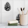 'Single Pine Cone ' 108mm Square Ceramic Tile (TD00032041)