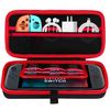 Lebakort Storage Case Compatible with Nintendo Switch 2 (Black + Neon Red Case)