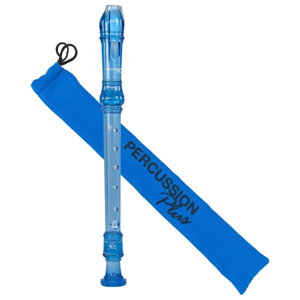 Percussion Plus PP911 Descant Recorder - C-Thru Blue