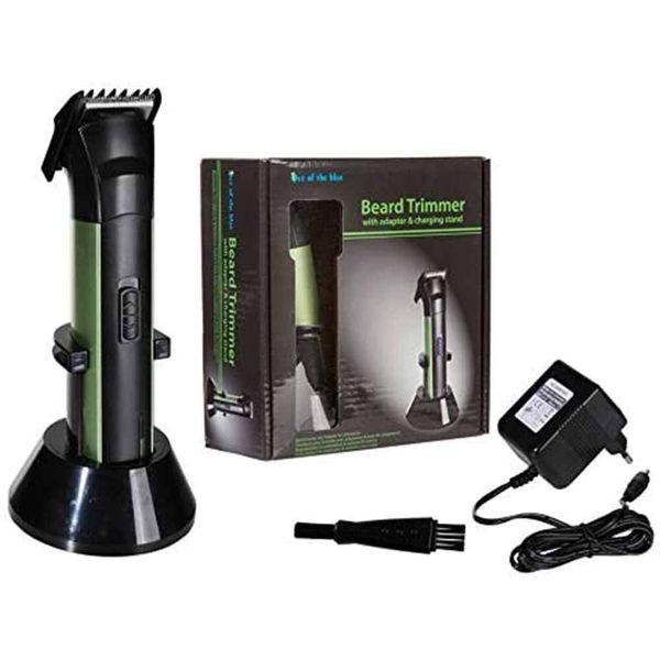 Rechargeable Beard Hair Trimmer Clipper with Adaptor & Charging Stand