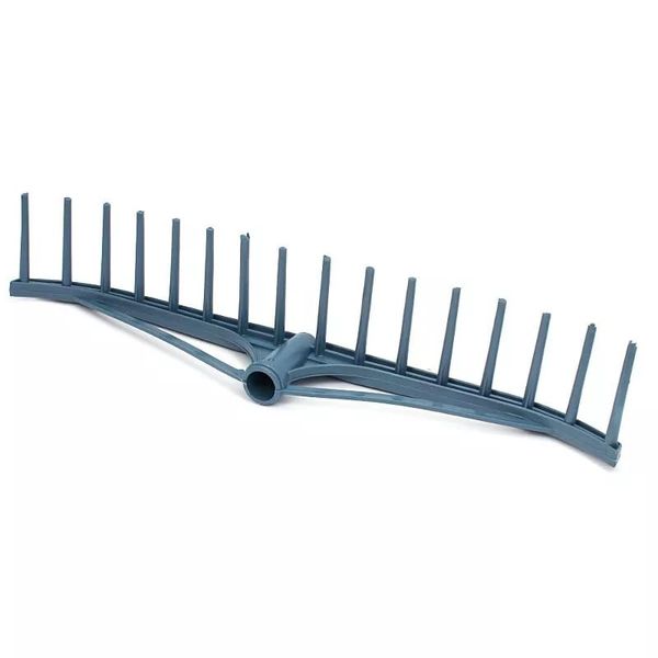 Garden Rake Head, 58cm Width, 16 Teeth, ABS Plastic, 28mm Handle Fitting