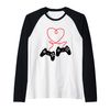 Video Game Heart Controllers Raglan