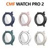 GMUJIAO [2 Pack Compatible with CMF Watch Pro 2 for Hard Protective Case,Full Screen Coverage Protective Case Cover,Screen Protector Built-in Tempered Glass[Anti-Scratch]-Transparent